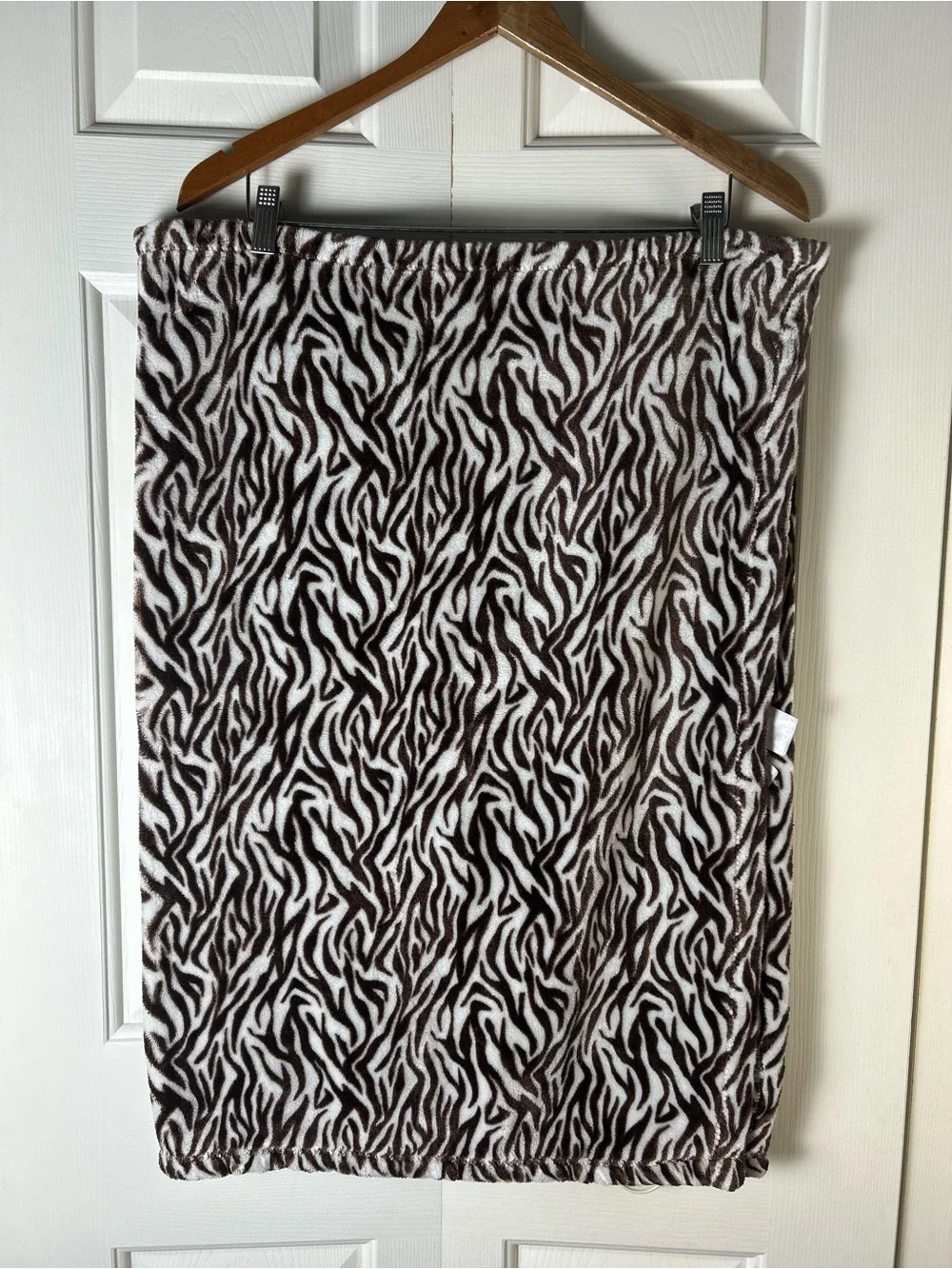 Baby Starters Brown White Zebra Print Blanket Lovey Plush